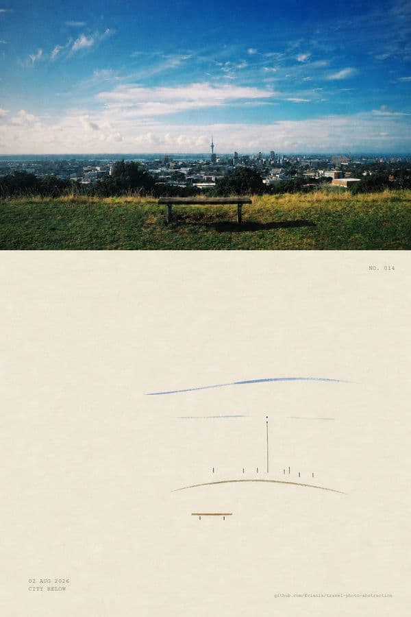 Travel Photo Abstraction — city below